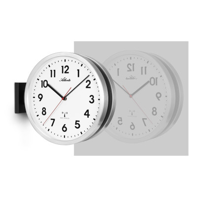 Atlanta 4571 radio controlled wall clock silver