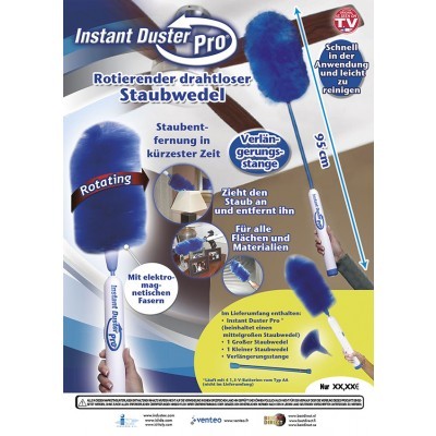 Original Instant Duster Pro - the rotating, wireless feather duster at  Hobbyklok