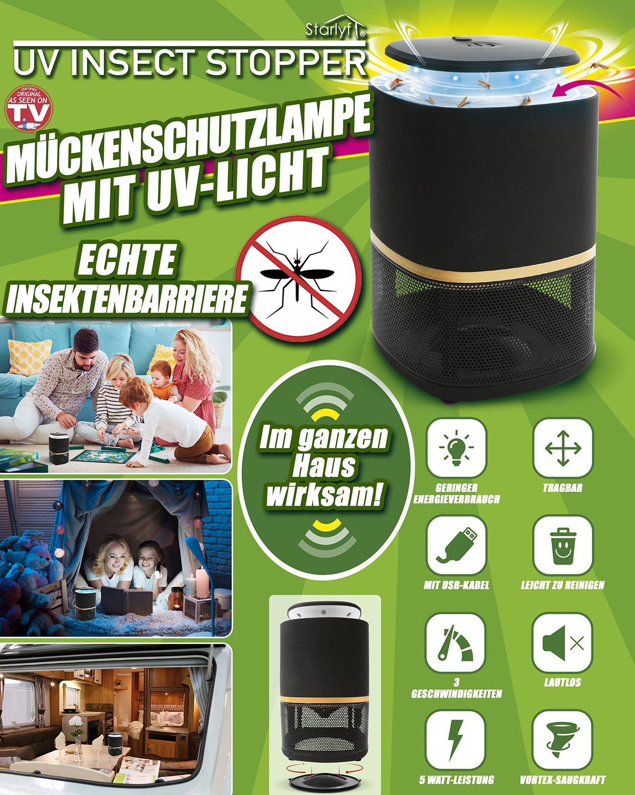Romantiek Preek overschrijving Muggen werende lamp met UV-licht Online bij Hobby Klok